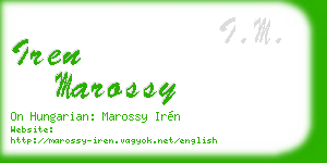 iren marossy business card