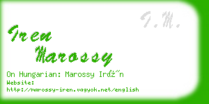 iren marossy business card